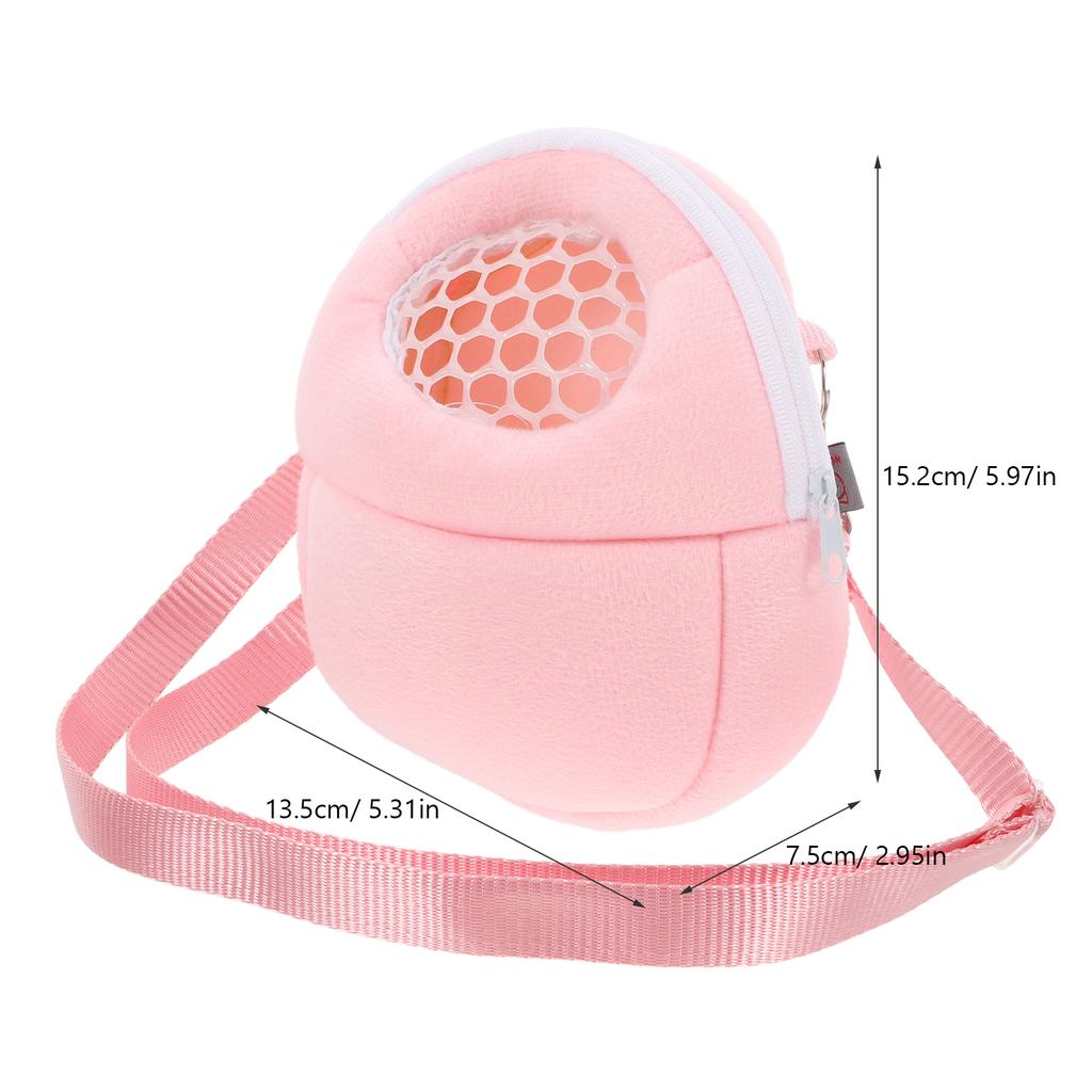 Breathable Hamster Travel Bag with Mesh Ventilation Portable Carrier Pouch for Small Pets Like Rabbit Rat Bunny Commute and Park