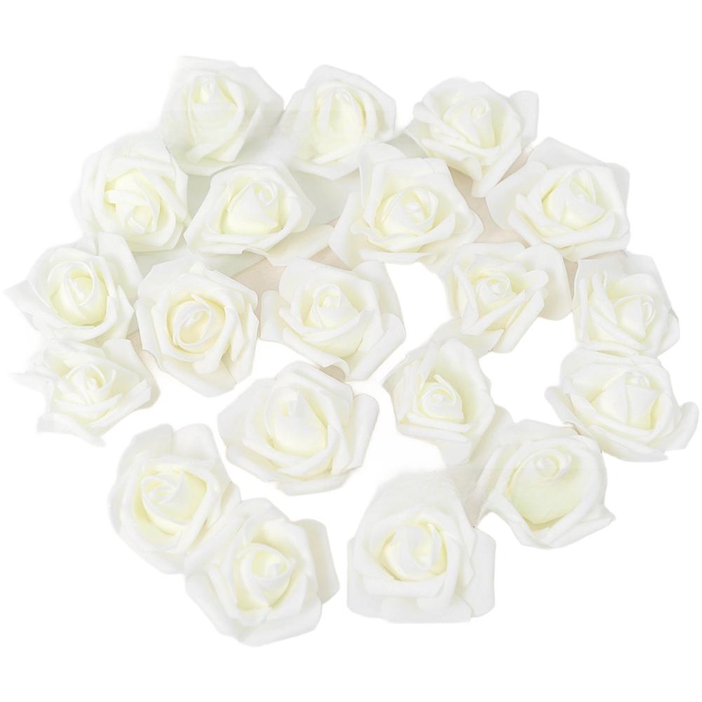 20 Pcs 7cm Foam Rose Head Artificial Flowers For Wedding Party Home Decor DIY Crafts Simulated Rose Accessories
