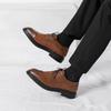 Leisure business men's leather shoes Luxury men's  Wedding Fashion Party Office Outdoor Strolling Brown Shoes 38-44