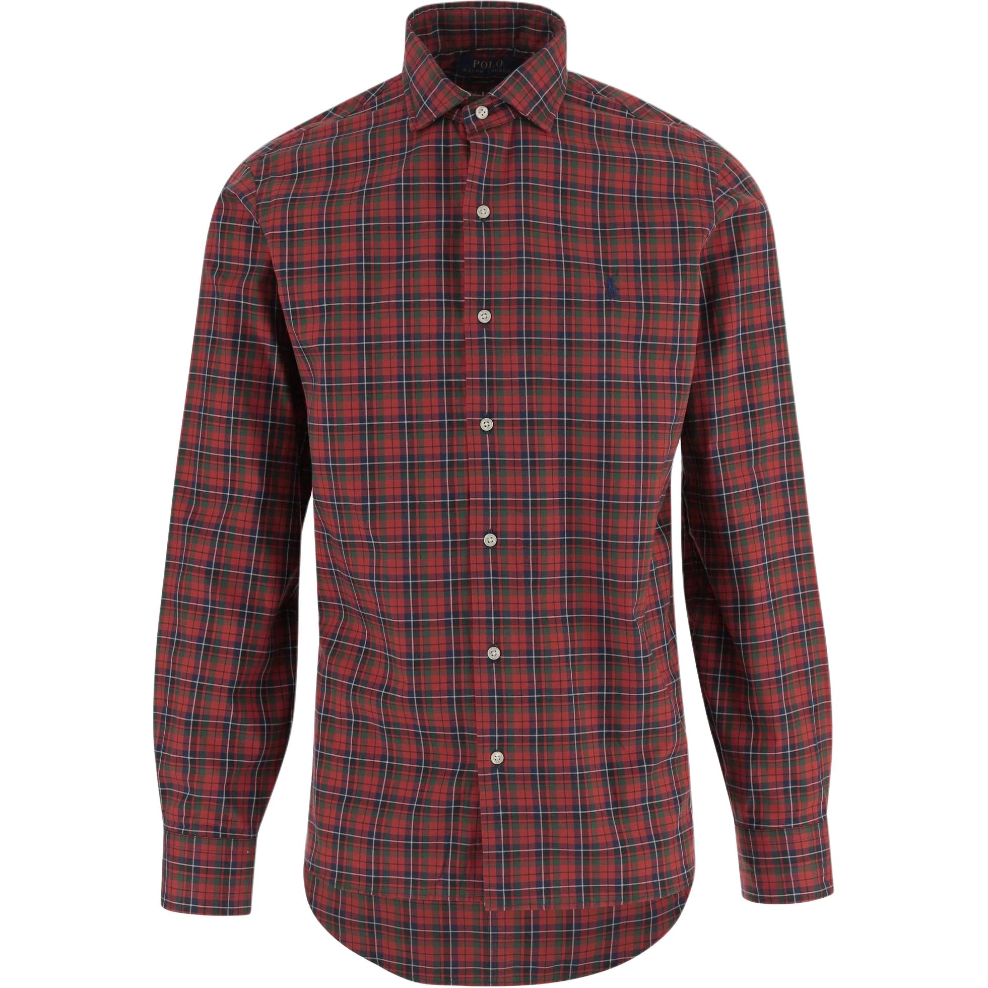 

Рубашка с длинным рукавом в клетку из хлопка Polo Ralph Lauren Мужские рубашки 710P01445-001 XL
