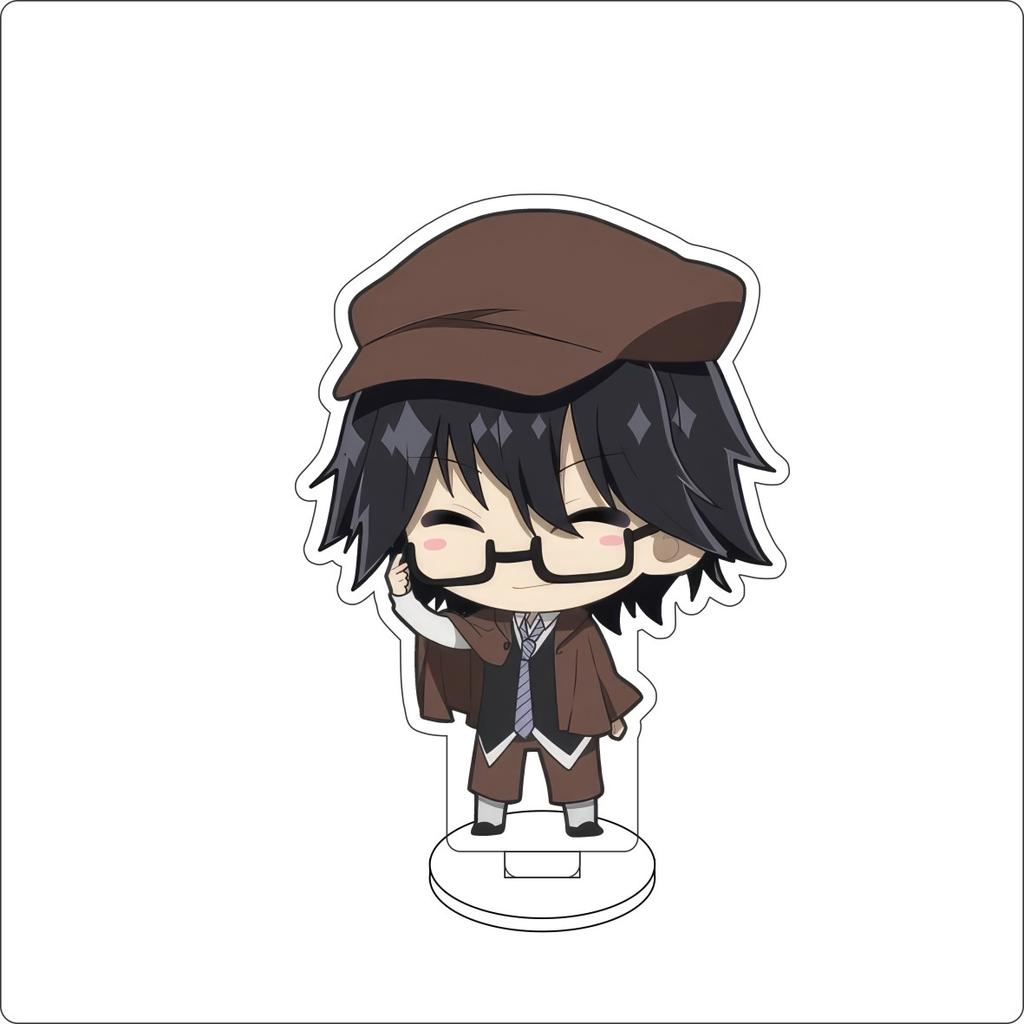 10CM Anime Bungo Stray Dogs Figure Stand Model Nakahara Chuuya/Izumi Kyouka/Edogawa Rampo Cute Desk Decor Standing Sign Gifts