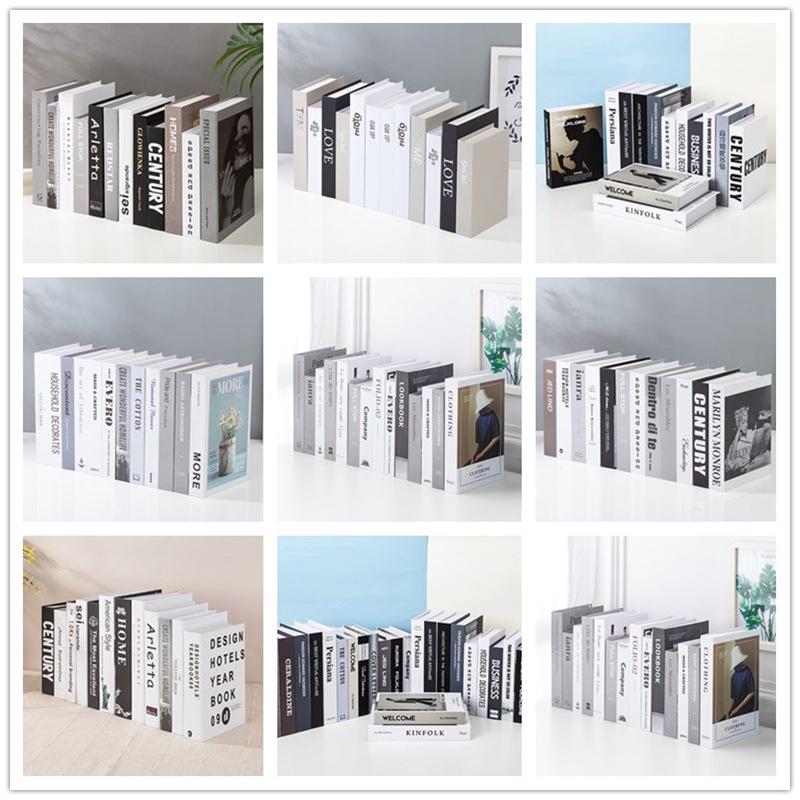 Nordic Minimalist Decorative Bookshelf Props for Modern Living Room and Wine Cabinet Display