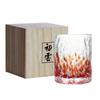 245ml Pink Luminous Whiskey Glasses Sakura Snow Artistic Conception Crystal Wine Gift Tumbler Glow Whisky Cup For Women Beer Mug