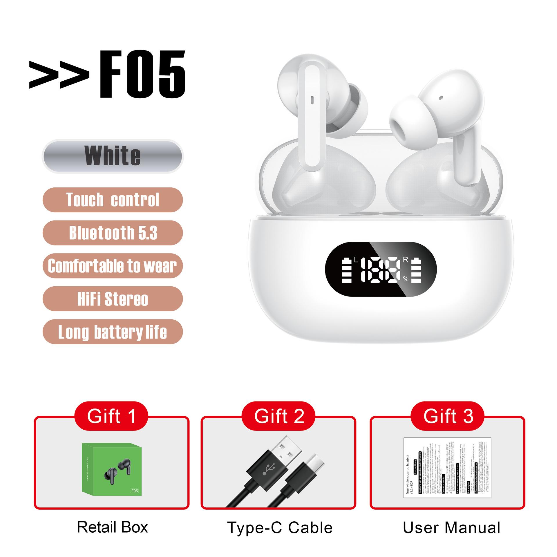 

Режим частного использования Enc Bluetooth-гарнитура 5.4 беспроводной бинауральный сабвуфер Anc шумоподавление белый