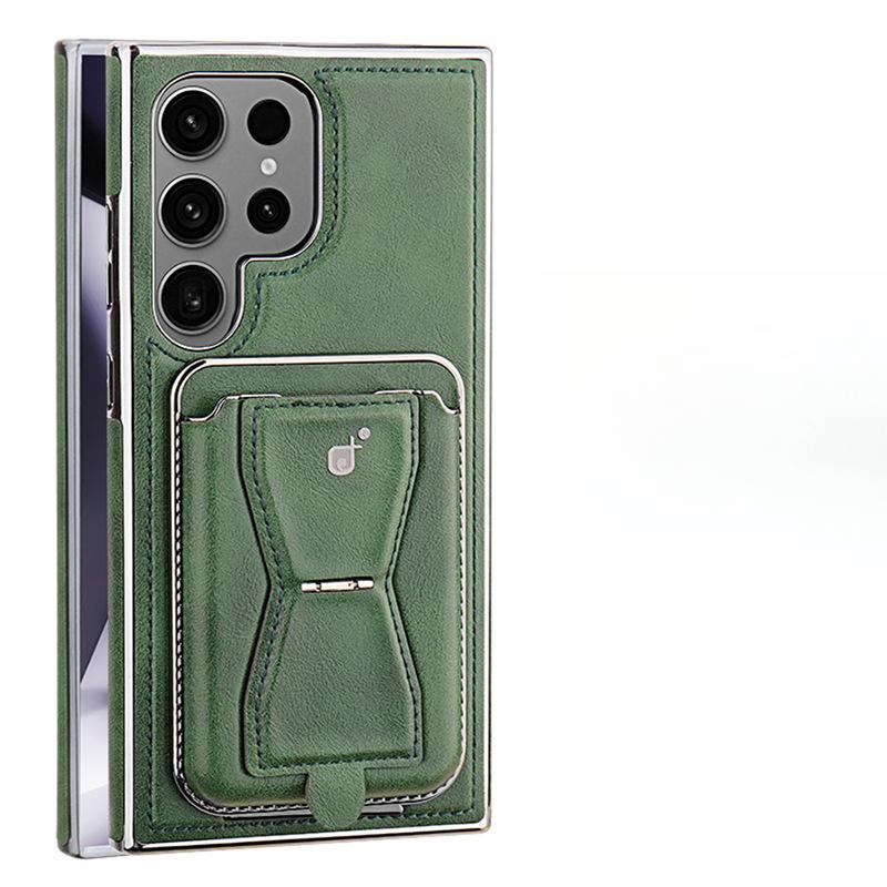 Galaxy23plus Business Men's Leather Case with Magnetic Charging for Samsung S24Ultra Phone Case and Card Holder