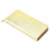 AGILITY affa "Grotto" Women's Long Wallet with Round Zipper, Genuine Leather, Gold and Silver Foil