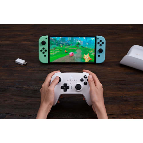 8bitdo Ultimate Bluetooth Controller with Charging Dock, Wireless Pro Controller for Switch, Windows, and Steam Deck (White)