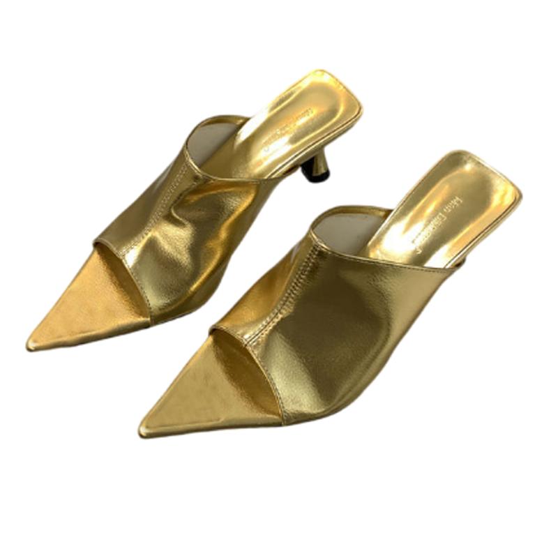 Fashion Pointed Toe Women High Heels Slippers Sexy Stilettos Shoes Dress Elegant Pumps Fashion Woman Shoes 2025 Summer Female Zapatillas