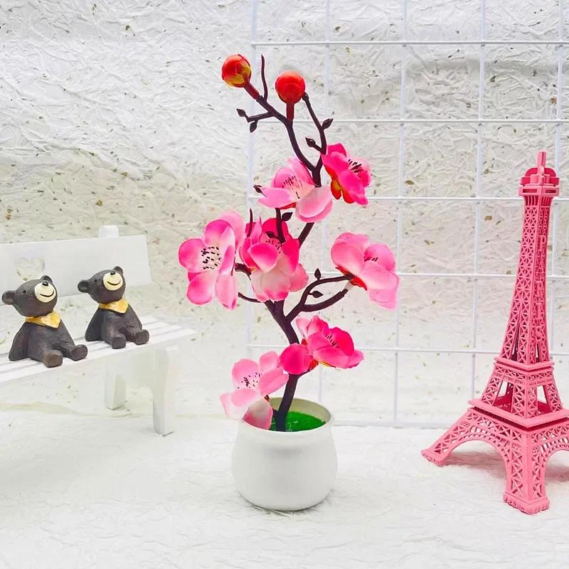 

1 шт. Новые искусственные растения бонсай Маленькое дерево имитация горшечных растений искусственные цветы настольные горшки украшения для дома День матери 21X11CM