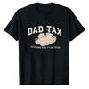 Funny Shirt Autumn Dad Tax Letter Graphic Unisex TShirt Vintage Snack Food Print Short Sleeve Tops Funny Father Day Gift for Dad