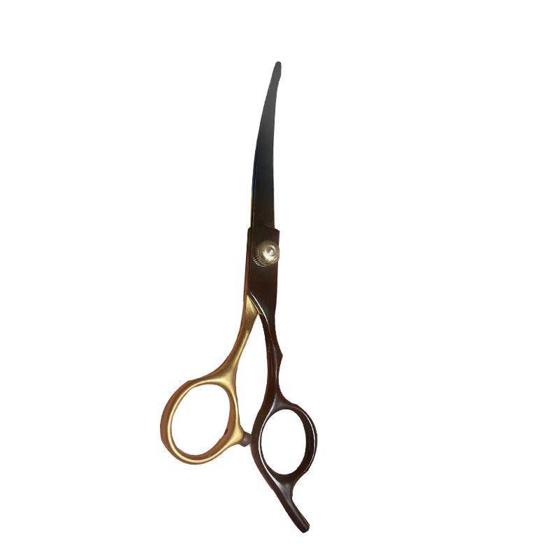 Black Gold Hairdressing & Pet Scissors Set - Serrated, Flat, Bangs, Oblique Tail.