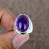Sage Amethyst Genstone Handmade 925 Sterling Silver Jewelry Ring Size 6 KKG-492