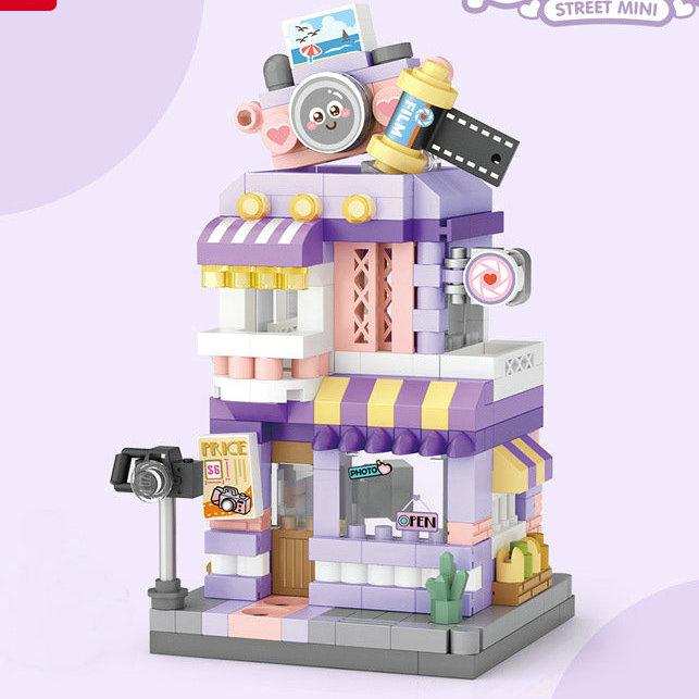 House Building Blocks Household Appliance Dessert Store Street View Snack Children's Toys Boys Girls Gifts Compatible With