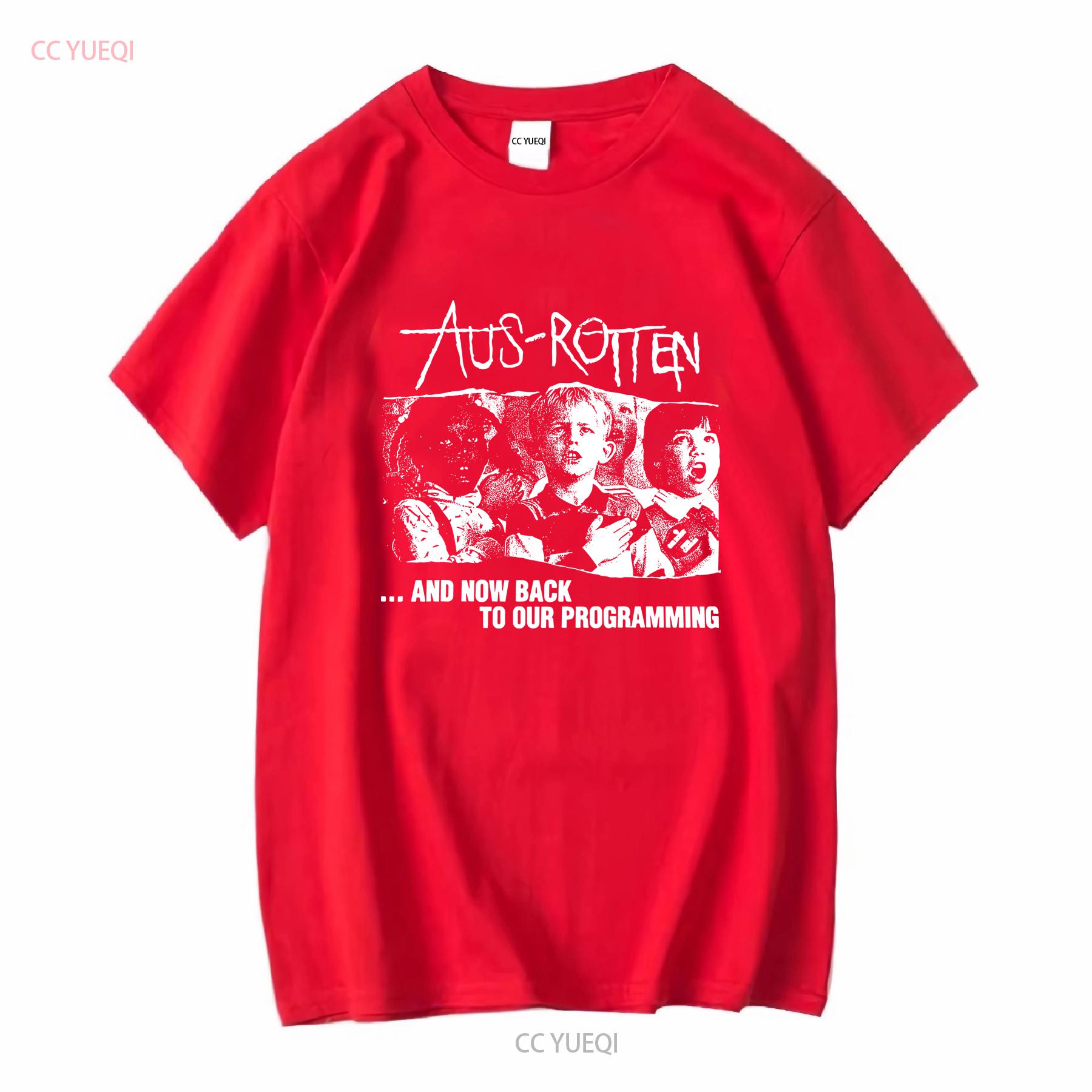 Aus Rotten Crust Band T Shirt Fair brand new black TE1968 vintage Washed Casual streetwear Breathable graphic designer clothes S