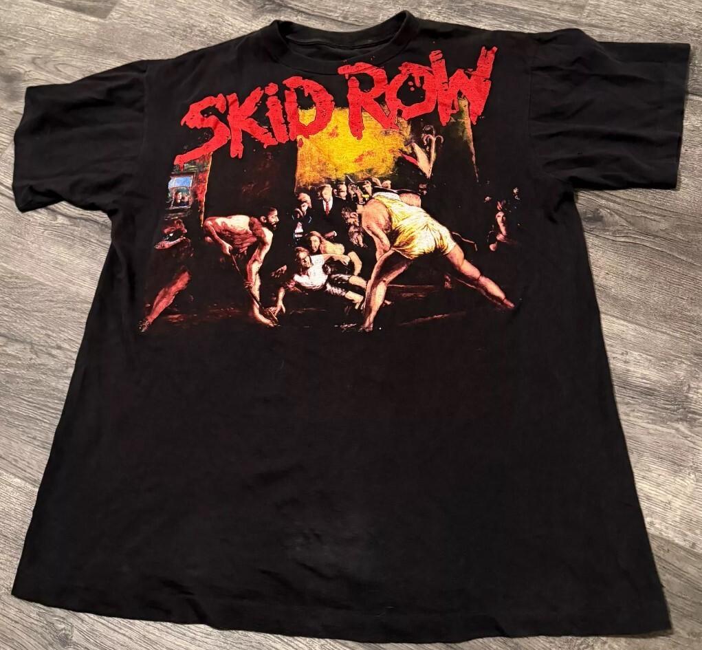 Skid Row Slave To The Grind 1991 Tour Vintage Shirt For Fans Gift Size S-4xl S