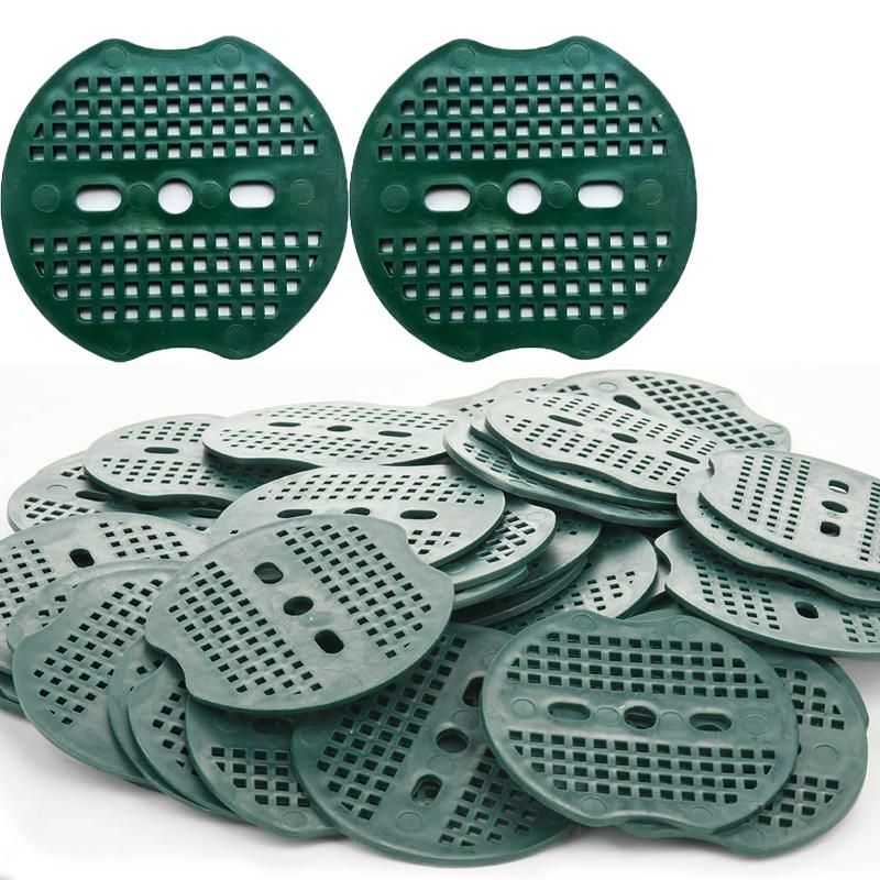 

10/100pcs Garden Fixing Ground Cloth Pads Plastic Gaskets Lawn Film Pegs Buffer Washers Anchoring Landscaping Ground Covering 10pcs зелений