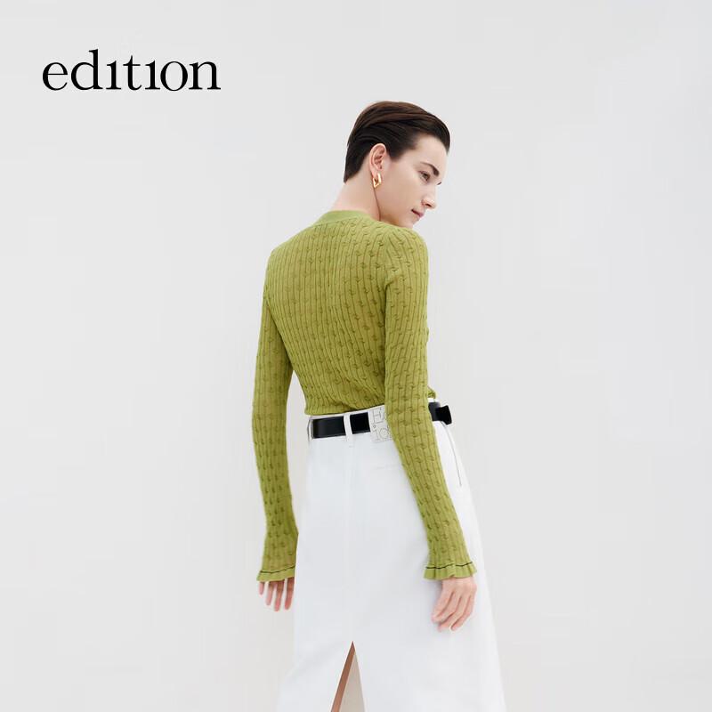 Edition Women's Sheer Long-Staple Cotton Knit Cardigan