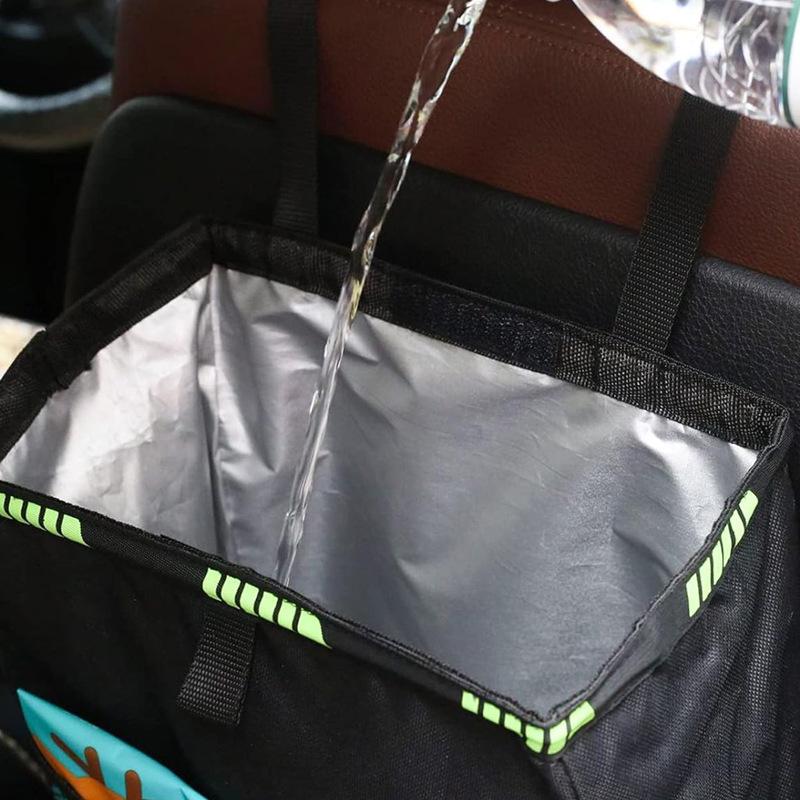 Waterproof Car Trash Can Foldable Large Capacity Hanging Car Trash Bin Rubbish Container Waste Organizer For Car Accessories