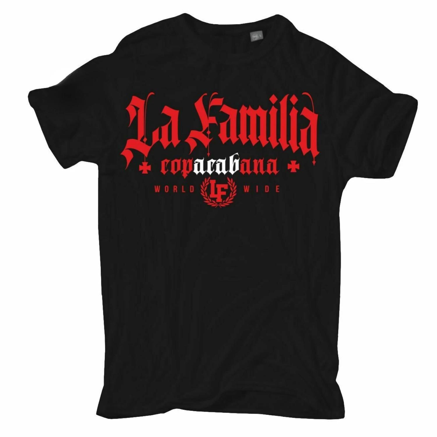 La Familia Copacabana Biker Crew Crime Hardcore T Shirt S чёрный