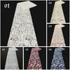 1 Yards Luxury Flower Embroidery Fabric High Quality Tulle Lace Designer Fabric For Diy Sewing Wedding Party Dress Decor