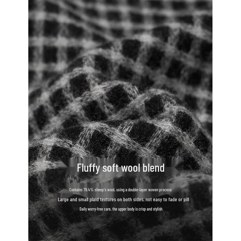 Inman Women's Plaid Hooded Toggle Double-Faced Wool Coat