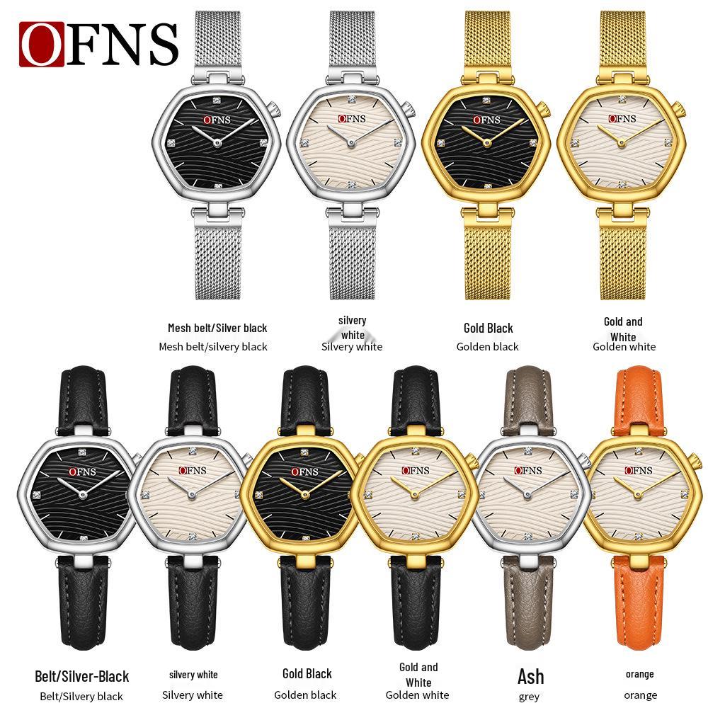 Oufanni Vintage Hexagonal Women's Quartz Waterproof Watch - No Second Hand Design