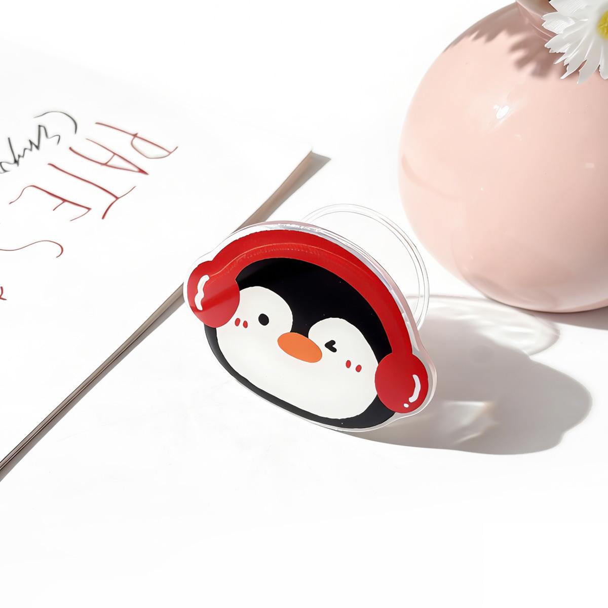 MagSafe Cartoon Airbag Phone Stand: Cute, Portable Magnetic Ring with Rotating Back Sticker.