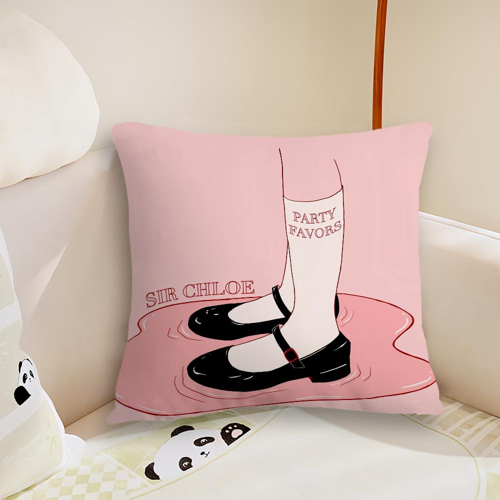 Band Sir CChloe July Home cushion cover Pillow Case Plush Fabric Soft Double Sided Print Sofa Cushion Cover Throw Pillow Covers