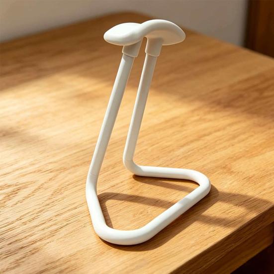 3D Printed Headphone Stand, Simple Headset Holder with Triangular Stable Base, Universal Headphone Rack for Gaming Desktopsand Study Desks