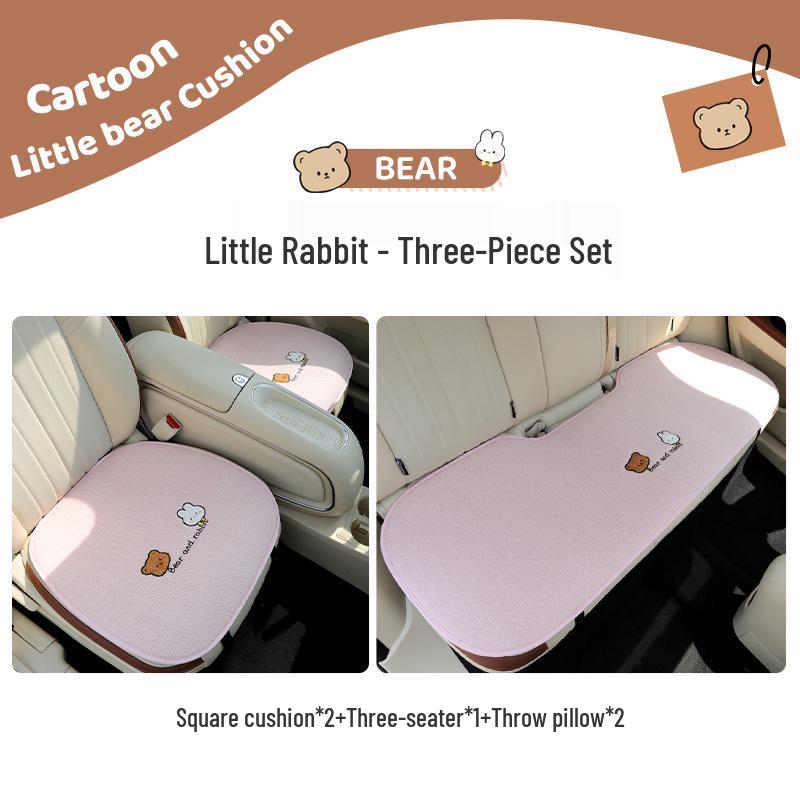 Pernă Scaun Auto Desen Animat - Universală, Bumbac-In Respirabil, Husă Scaun Spate pentru Patru Sezoane