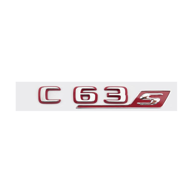 Suitable for Mercedes Benz rear letter sticker silver red version C63S GT63S S63LGLE53 SL63S modification W205 W206 C190 X290
