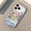 Shin-chan Surprise iPhone Mirror Cream Case for 14, 15, 16, 17 Pro Max