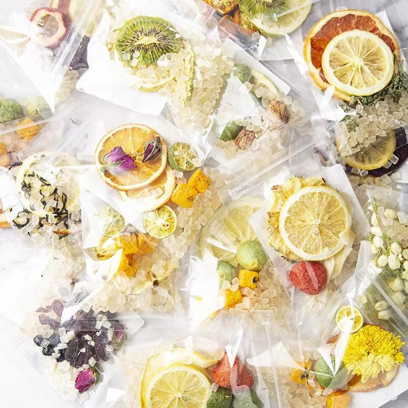 12pcs Kumquat Lemon Passion Fruit Loose Tea Independent Small Packaging Fragrant Freeze-dried Water Soaked Health Tea