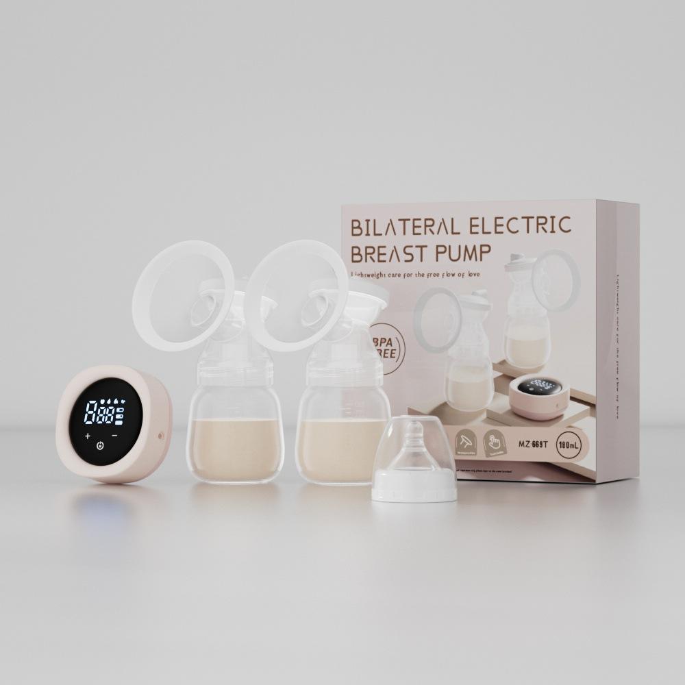 Double Electric Breast Pump Postpartum Automatic Strong Suction Silent Comfortable Milk Extractor