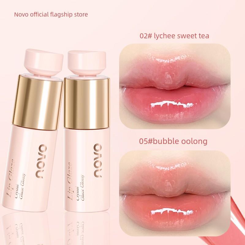 Novo Hydrating Lip Glaze for Plump Lips, Mirror-Like Lip Gloss, Brightening and Moisturizing, Leaves Lips Dewy and Non-Drying, Lip Makeup Online