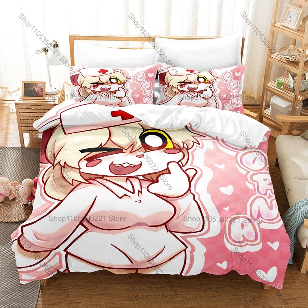 Terrible Mouse Cartoon Print 3PCS Bedding Set Soft Microfiber Duvet Cover 2 Pillowcases Hidden Zipper No Inner Core