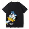 Disney Donald Duck Creative Printed T-Shirt Fashion Versatile Men Women Casual T-Shirt Summer 100% Cotton Short Sleeve T-Shirt