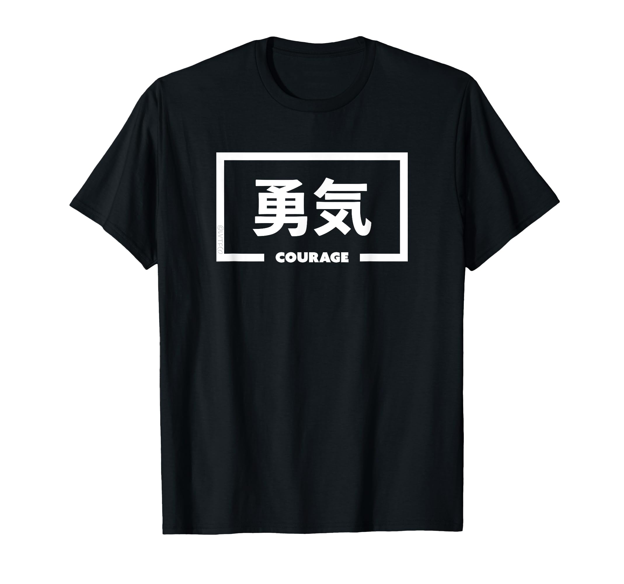 

COURAGE Inspirational Japanese Word T-Shirt чёрный