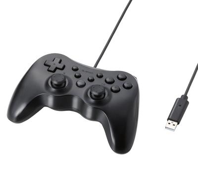 ELECOM Gamepad 12 Tasten mit Vibrations- und Rapid Fire-Funktionen Schwarz JC-U3712FBK