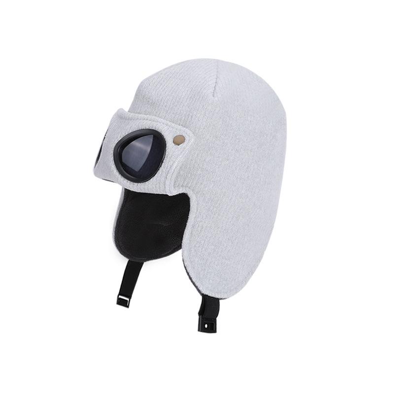 

Children s Plush Winter Pilot Hat with Windproof Goggles and Ear Protection