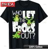 Who Let The Frogs Out Funny Amphibian Lover Frog Owner T-Shirt  Cute Tshirts Creative Urban Trendy Shirt Anime Back To School