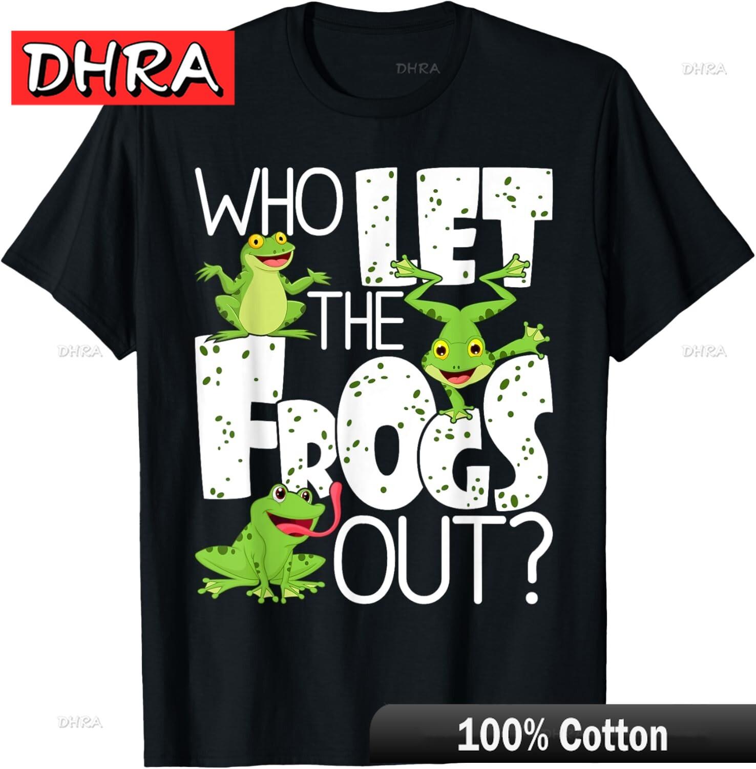 

Кто выпустил лягушек Смешная футболка для любителя амфибий, владельца лягушек. Милые футболки, креативная, городская, трендовая футболка, аниме, обратно в школу 4XL