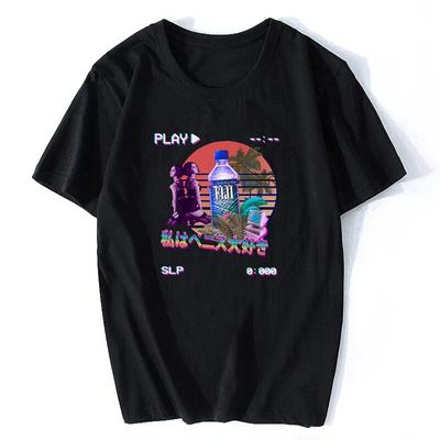 Vaporwave Fiji Bottle Vintage Retro Style T-shirts Streetwear Summer Unisex/women T Shirt Aesthetic Clothes Camisetas Hombre