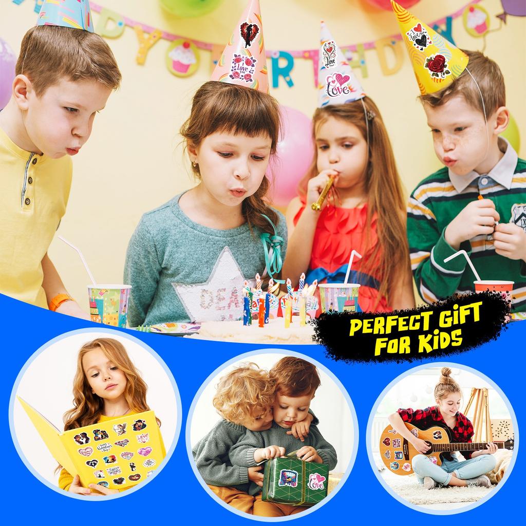 50 Pcs Love Stickers | Vinyl Stickers For Bike Water Bottles Laptop Refrigerator Cup Luggage Computer Mobile Phone Skateboard Decals