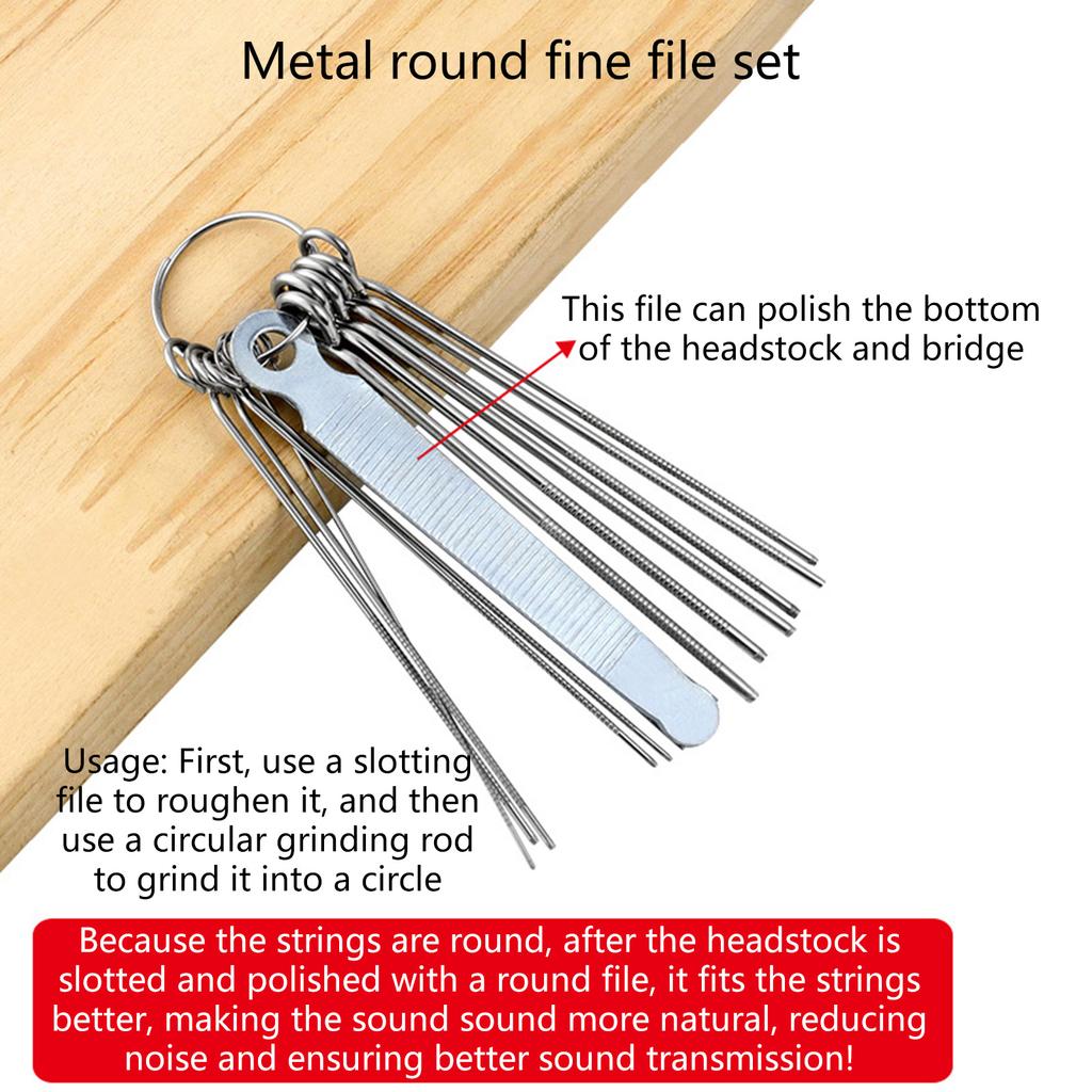 Professional Guitar Nut Slotting File String Saw Rods Guitar Repair Luthier Tool Guitar Bridge Saddle Nut Files