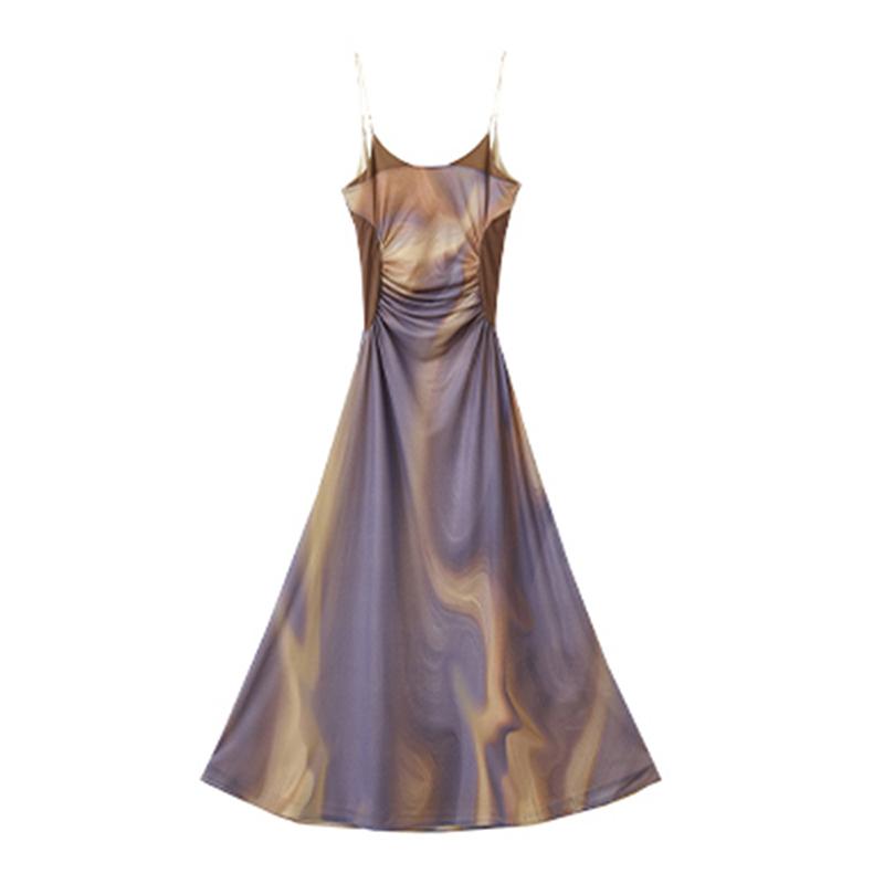 

XITAO модное женское темпераментное складное платье на бретельках LYD1065 One Size чёрный