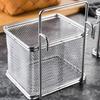with Hook&Handle Deep Frying Basket Silver Hotpot Strainer Mesh Hangable Colander  Kitchen