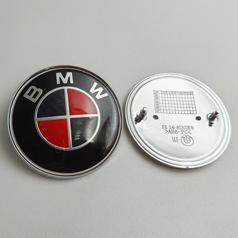 BERV3 82mm 74mm Car Front Hood Emblem Logo Rear Trunk Badge For BMW E90 E39 E46 E30 E36 E87 E60 E92 E92 M2 M3 M4 M5 Accessories