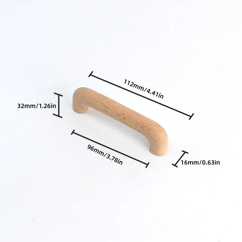 Puxadores de madeira de faia para armários de cozinha, gavetas e portas de móveis. Feitos de madeira maciça, esses puxadores são ideais para portas e gavetas de armários.