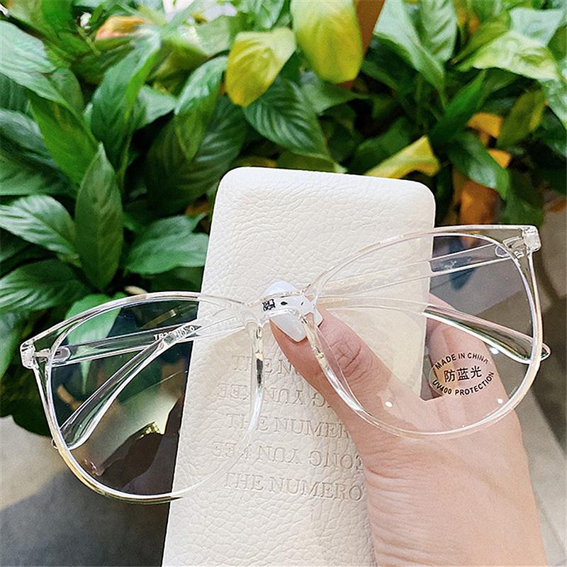 Transparent Computer Glasses Frame Women  Anti Blue Light Round Eyewear Blocking Glasses Optical Spectacle Eyeglass